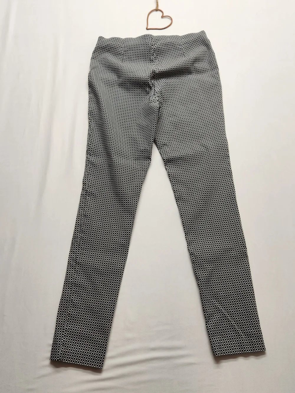 ⭐️Michael Kors Black White Geometric Slim leg Ankle Pants Medium Stretch Office